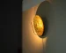 Italian Catellani&Smith Luna W foyer hallway living room bedroom circular gold foil wall lamp