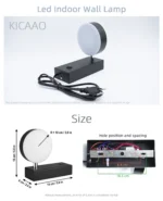 Nordic LED Indoor Wall Lamp 350 Degree Rotation Wall Sconce 5W With 150CM line Wall Light with Switch for Bedroom Study