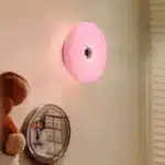 Tricolor Lighting Plastic Donut Wall Lamp Modern Energy Saving Touch Switch Lamp Dimmable USB Plug Desk Lamp Bedroom – side