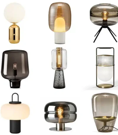 LED Table Lamp Bedroom Bedside Lamp Minimalist Art Decoration Designer Glass Desk Light