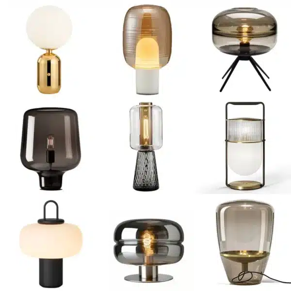 LED Table Lamp Bedroom Bedside Lamp Minimalist Art Decoration Designer Glass Desk Light