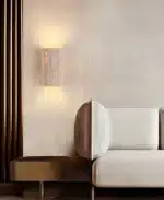 Three-dimensional Natural Stone Wall Lamp For Parlor Bedroom Stairs Corridor Indoor Art Deco Sconce 3000K – close-up detail