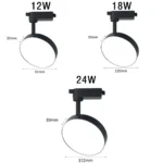 2 Wires Set LED Track Light AC220V-240V 12w 18W 24W Black Aluminum Track Lighting Rail Spot Led For Home Kitchen Clothing