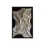Modern abstract LED wall art glowing in a stylish living room