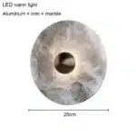 Bedroom Bedside Round Marble Wall Lamp Living Room Sofa Background Dector Hotel Corridor Entrance Cloakroom Led Lighting