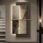 Modern LED Crystal Porcelain Luxury Wall Lamp For Indoor Living Room Corridor Hallway Kitchen Home Decoration Create Mural