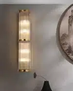 Chinese style minimalist creative glass crystal wall lamp for living room/bedroom/hallway/hotel lobby lighting – top view