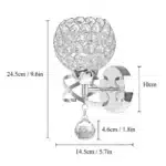 E14 Crystal Wall Lamp Modern Creative Bedside Wall Lights Sconce Wall Lighting Luminaire Home Living Room Bedroom Bathroom