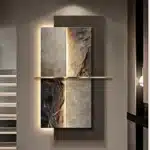 Modern LED Crystal Porcelain Luxury Wall Lamp For Indoor Living Room Corridor Hallway Kitchen Home Decoration Create Mural