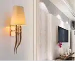 2025 Fabric Wall Lamp Modern Iron Wall Lights Dining Living Room Bedroom Creative Double Head AC85-265V Sconce Light Fixtures