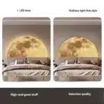 Moon wall lamp 3D sandstone semi-circle wall art for bedroom headboard