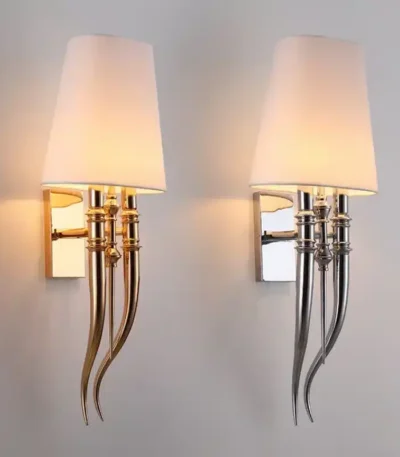 2025 Fabric Wall Lamp Modern Iron Wall Lights Dining Living Room Bedroom Creative Double Head AC85-265V Sconce Light Fixtures