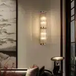 Chinese style minimalist creative glass crystal wall lamp for living room/bedroom/hallway/hotel lobby lighting