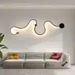 Modern wall lamp LED snake shaped decorative light in living room