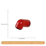 Space age floor lamp in red and white by Santa Cole, designer floor lamp for living room