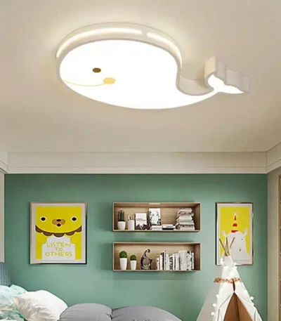Modern Led Ceiling Lamp Creative Lighting for Family Theme Hotel Children Kids Bedroom Study Hallway Led Whale Ceiling Light