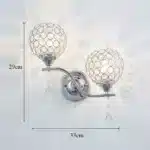 E14 Crystal Wall Lamp Modern Creative Bedside Wall Lights Sconce Wall Lighting Luminaire Home Living Room Bedroom Bathroom
