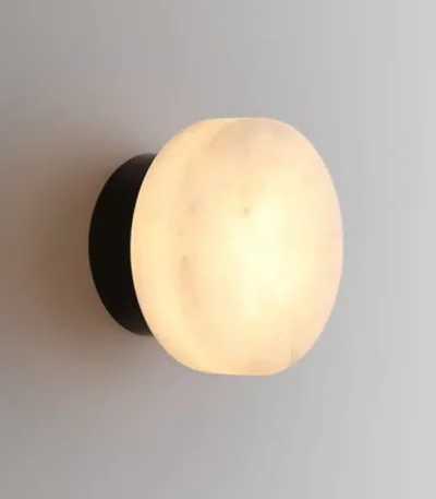 Luxury Spain natural Marble Round Wall Lamp Nordic Modern LED room Light living room Bedroom Passage corridor High-end