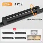 Led Track Light Ceiling Light 110V 220V Rail Lighting Lights 10W/20W Spotes to Ceiling Lighting for Home Kitchen Bedroom