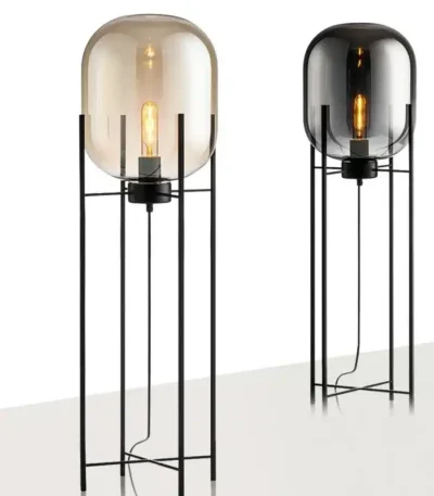 Nordic Floor Lamp Modern Iron Glass Floor Lamps For Living Room Bedroom Study Decoration Light Home E27 Table Lamp Standing