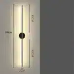 Modern Simple Linear Tube Led Wall Lamp Up Down Background Opposite Wall Light Bedside Foyer Corridor Gold Black LED Sconce