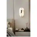 Italian Luxury Marble Wall Sconce Marble Copper Designer Wall Lamp for Villa Hotel Corridor Bedroom Background Aisle Wall