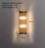Chinese style minimalist creative glass crystal wall lamp for living room/bedroom/hallway/hotel lobby lighting – in a cozy