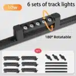 Led Track Light Ceiling Light 110V 220V Rail Lighting Lights 10W/20W Spotes to Ceiling Lighting for Home Kitchen Bedroom
