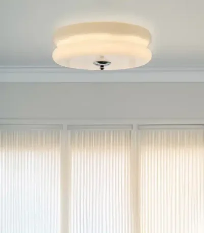 French cream style circular ceiling light Nordic Bauhaus glass ceiling light minimalist living room dining room and bedroom