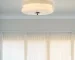 French cream style circular ceiling light Nordic Bauhaus glass ceiling light minimalist living room dining room and bedroom