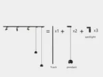 Kitchen Led Pendant Dining Room Chandeliers Lights Hallway Linear Magnetic Track Light DIY Dining Table Bar Table Lamp