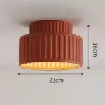 Nordic Surface Mounting Ceiling Light Resin Lamp For Bedroom Hallway Living Room – side view