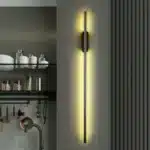 Modern Simple Linear Tube Led Wall Lamp Up Down Background Opposite Wall Light Bedside Foyer Corridor Gold Black LED Sconce