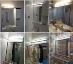 Modern LED vanity light for bathroom mirror, sleek design