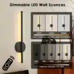 Magnetic Rechargeable 50 Wall Lamp Black Gold For Living Room Bedroom Hallway Study Stairwell Cloakroom LED Lighting Wiring