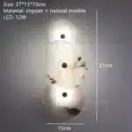 Natural Marble LED Wall Lamp Copper Luxury Novelty Lighting Sconce For Bedroom Living Dining Room Wall Decor Modern Art