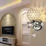 E14 Crystal Wall Lamp Modern Creative Bedside Wall Lights Sconce Wall Lighting Luminaire Home Living Room Bedroom Bathroom