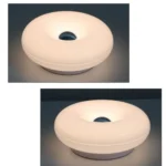 Tricolor Lighting Plastic Donut Wall Lamp Modern Energy Saving Touch Switch Lamp Dimmable USB Plug Desk Lamp Bedroom – side