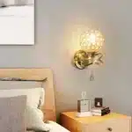 E14 Crystal Wall Lamp Modern Creative Bedside Wall Lights Sconce Wall Lighting Luminaire Home Living Room Bedroom Bathroom