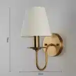 Modern Simple ‌Fabric Wall Lamp European Style Bedroom Bedside Sconce Living Room Hotel Study Office Corridor Lighting