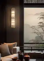 Chinese style minimalist creative glass crystal wall lamp for living room/bedroom/hallway/hotel lobby lighting – styled in a