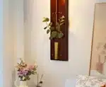 Japanese Style Vintage LED Solid Wood Wall Light with Switch for Dining Room Hotel Aisle Minimalist Retro Atmosphere Wall