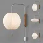 Japanese Style Silk Living Room Wall Lamp Modern and Simple Wire Controlled Switch Homestay Bedroom Bedside Wall Lamp – side
