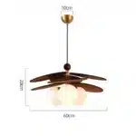Wicker Chandelier Glass Ball Pendant Lamp E14 Bulb Ceiling Light Nordic Suspension – in a cozy room setting