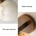 Modern Double Ball Marble Villa Attic Wall Lamp Copper TV wall in the living room lighting Bedroom corridor light – base