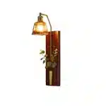 Japanese Style Vintage LED Solid Wood Wall Light with Switch for Dining Room Hotel Aisle Minimalist Retro Atmosphere Wall