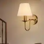 Modern Simple ‌Fabric Wall Lamp European Style Bedroom Bedside Sconce Living Room Hotel Study Office Corridor Lighting