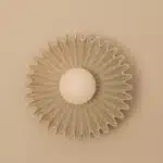 French Ceramic Sunflower Corridor LED Wall Light Modern Atmosphere for Bedroom Restaurant Counter Wall Lamp Bar Lamps Home