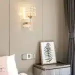 E14 Crystal Wall Lamp Modern Creative Bedside Wall Lights Sconce Wall Lighting Luminaire Home Living Room Bedroom Bathroom