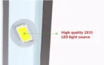 Modern LED vanity light for bathroom mirror, sleek design